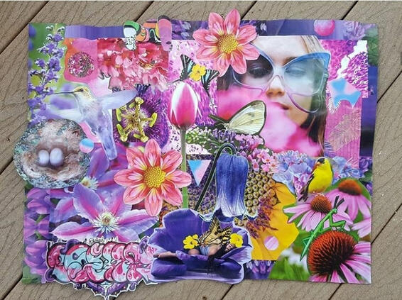 signs of life, collage on paper 2022