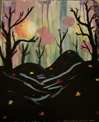 autumn dream, acrylic on canvas, 2022